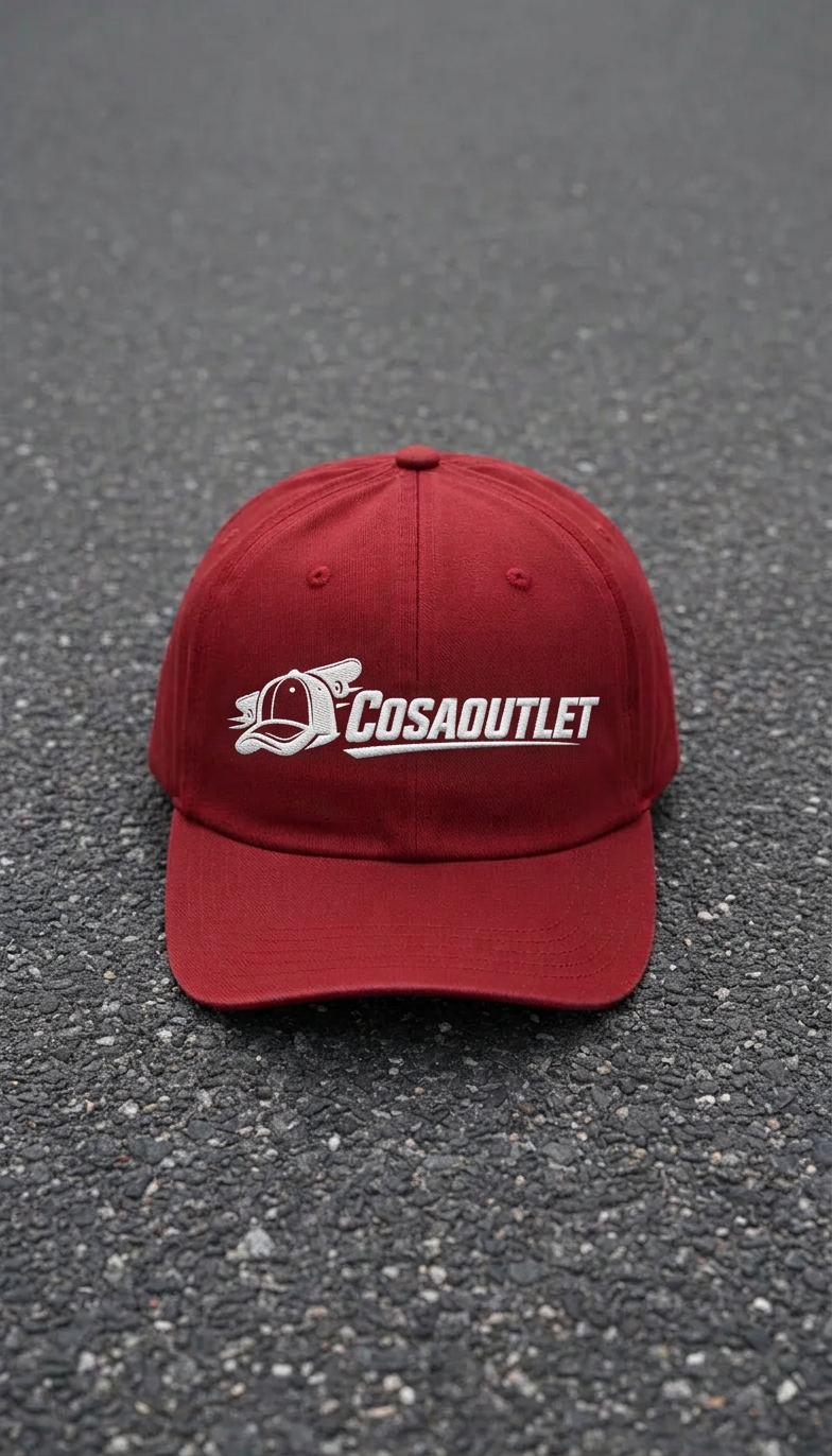 Cosaoutlet Classic Embroidered Dad Hat – Crimson Red